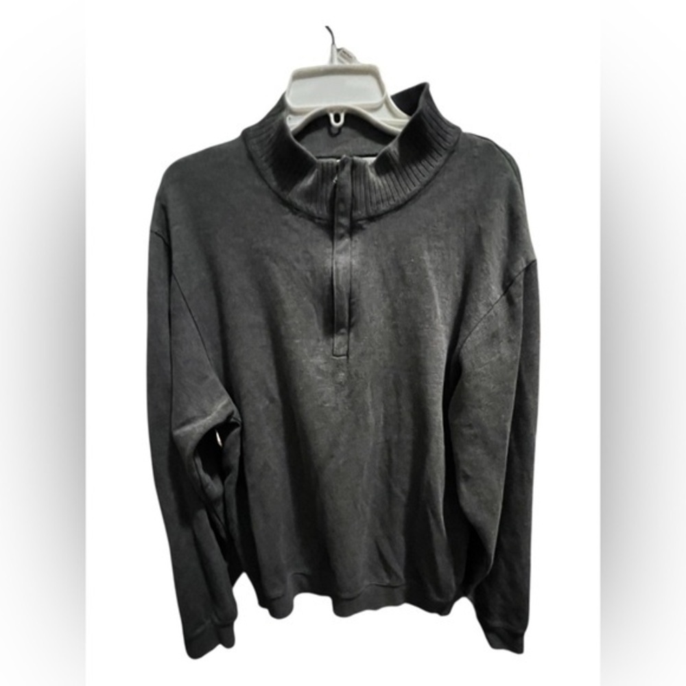 Cutter & Buck Men's Charcoal Zip-Up Sweater